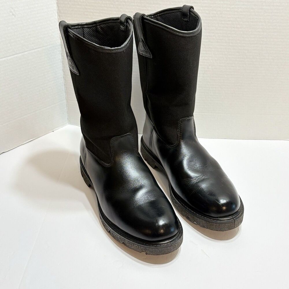 Rocky Warden Pull-On Wellington Public Service Boots 12 EW Black Leather